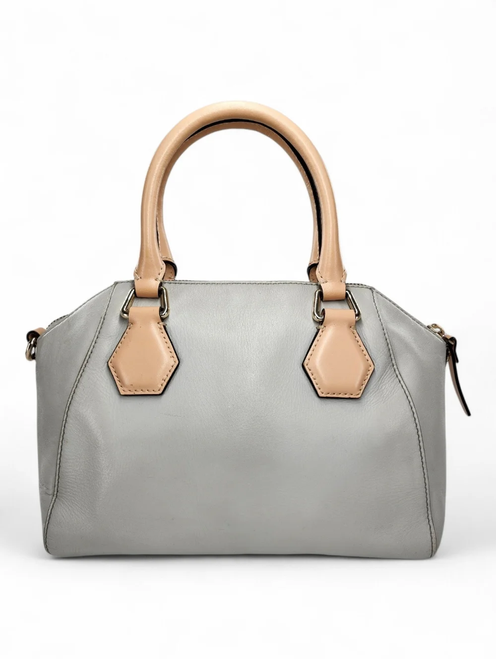 Kate Spade Parnell Street Mini Pippa Magnolia Light Smoke Grey & Tan Satchel
